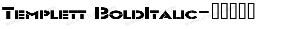 Templett BoldItalic字体转换